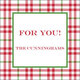 Red and Green Check Gift Stickers Image 1 of 2